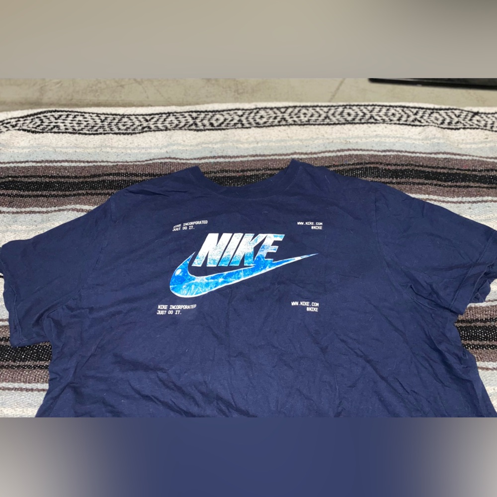 Nike Navy Tee with White Logo